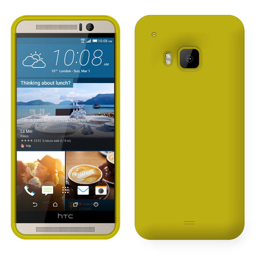 Flexi Candy Crush Silicone Case for HTC One M9 - Yellow (Matte)