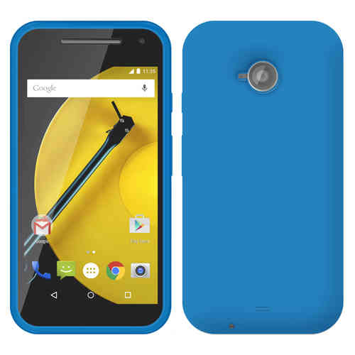 Flexi Candy Crush Silicone Case for Motorola Moto E 2nd Gen - Sky Blue