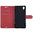 Leather Wallet Case & Card Holder Pouch for Sony Xperia X Performance - Red