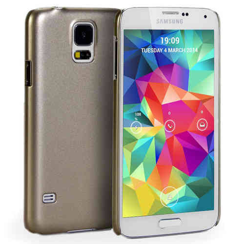Metallic Hard Shell Slim Case for Samsung Galaxy S5 - Gold