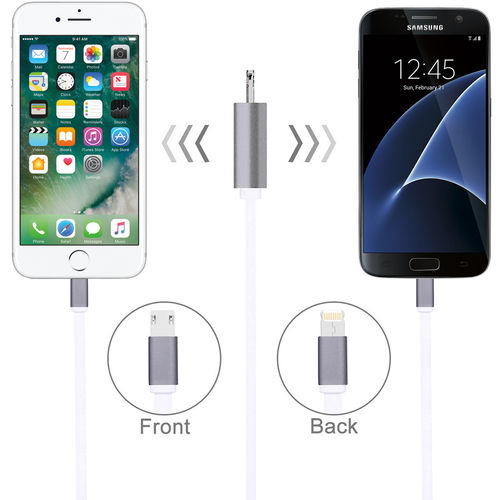 Haweel (2-in-1) Micro-USB / Lightning Charging Cable (1m) for Apple iPhone / iPad
