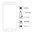 Full Coverage Tempered Glass Screen Protector for Apple iPhone 8 Plus / 7 Plus - White