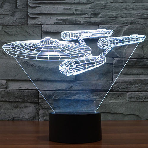 3D Star Trek Battleship LED Desk Lamp / Night Light / Touch Switch