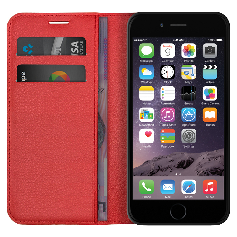 Leather Case for iPhone / (Red)