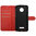 Leather Wallet Case & Card Holder Pouch for Motorola Moto Z Play - Red