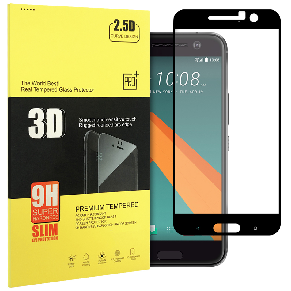full coverage tempered glass screen protector for htc 10