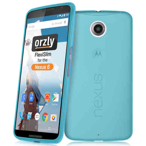 Orzly Flexi Slim Case for Google Nexus 6 - Frosted Blue