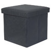 Present Time Foldable Foot Rest Stool / Storage Cube - Grey (Felt)