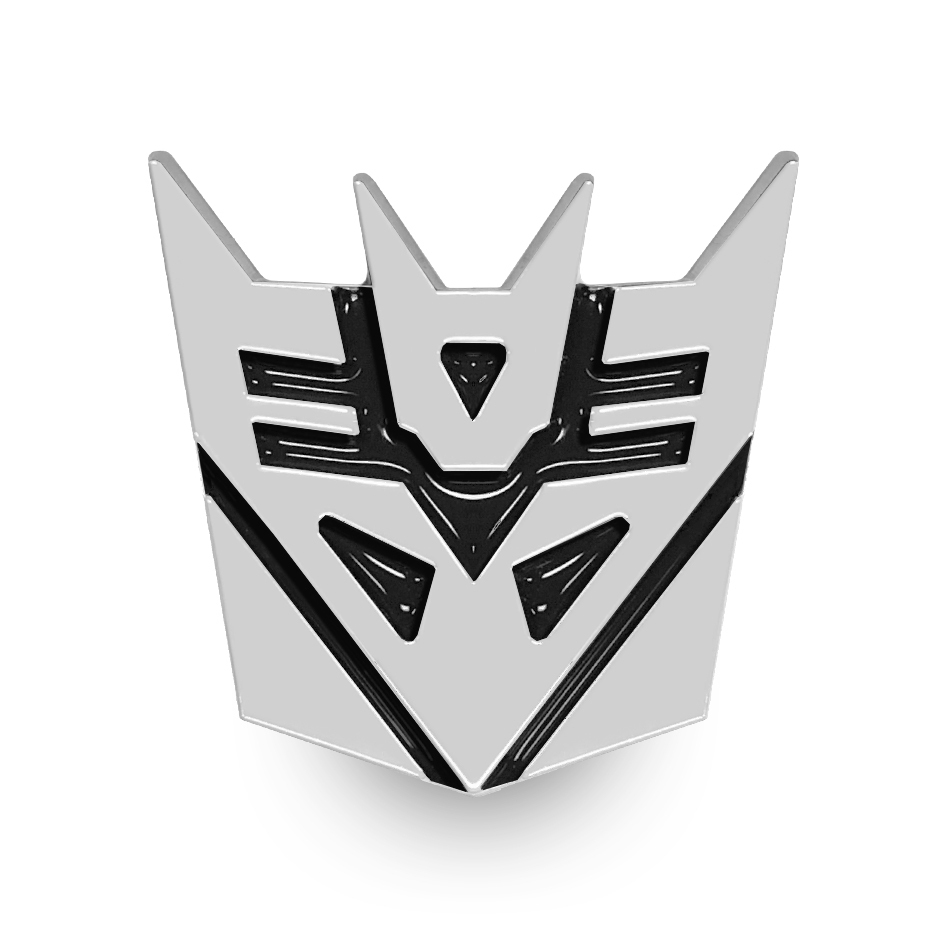 Transformers Decepticons Logo Car Chrome Badge Silver
