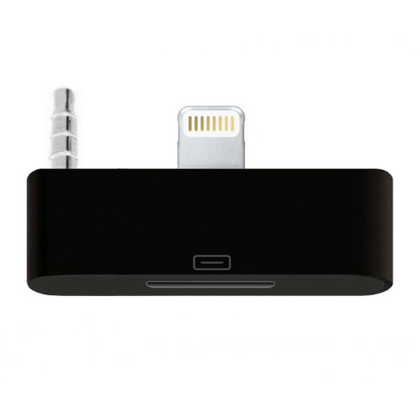 huurder Geleidbaarheid Zwart Lightning to 30-Pin Audio Adapter for iPhone 5s / SE / 5c (Black)
