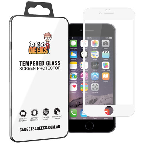 Full Coverage Tempered Glass Screen Protector for Apple iPhone 6 / 6s - White
