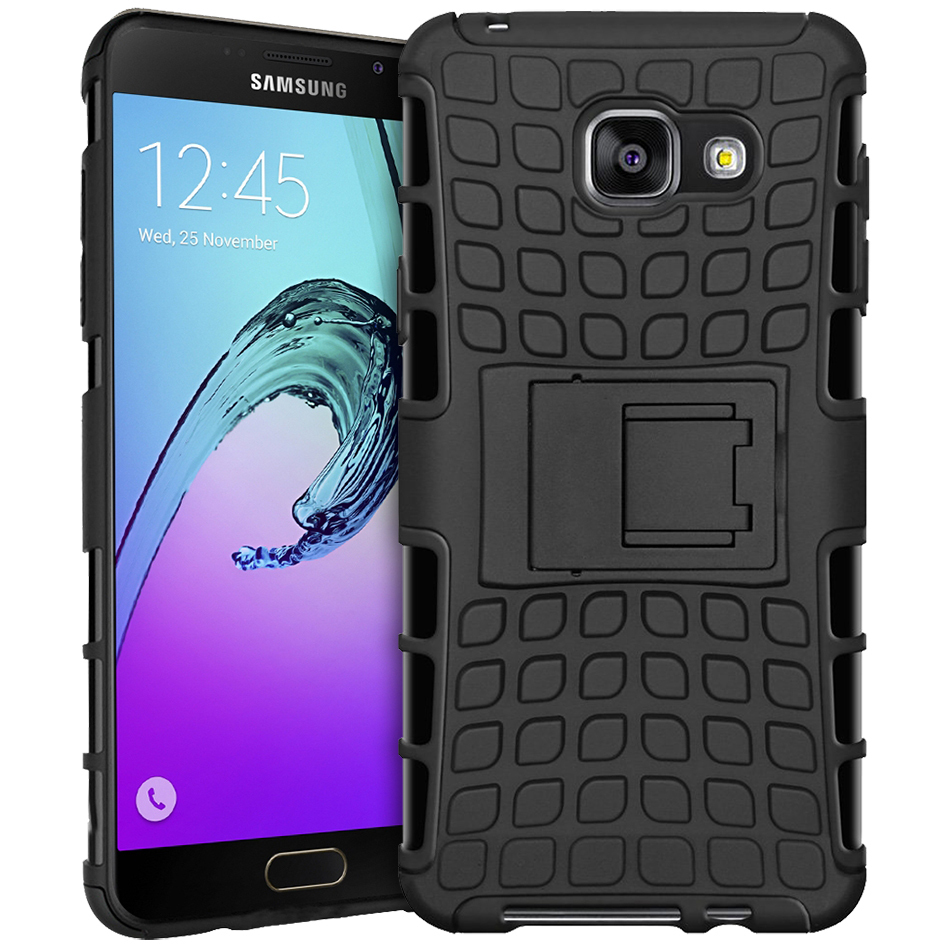 Dual Layer Rugged Tough Case Samsung Galaxy A5 2016 Black