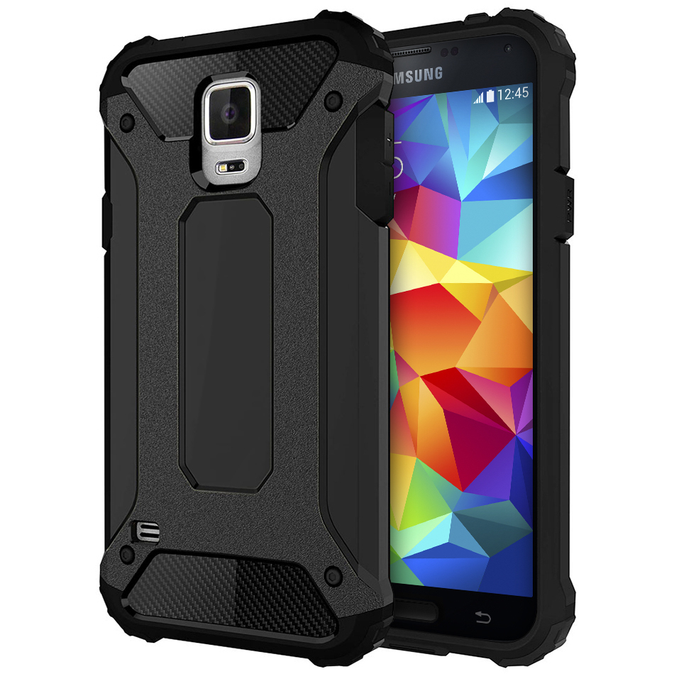 Military Defender Shockproof Case for Samsung Galaxy S5 Black
