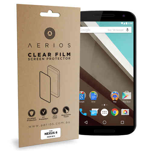 Aerios (2-Pack) Clear Film Screen Protector for Google Nexus 6