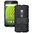 Dual Layer Rugged Tough Case & Stand for Motorola Moto X Play - Black
