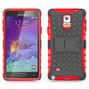 Dual Layer Rugged Tough Shockproof Case for Samsung Galaxy Note 4 - Red