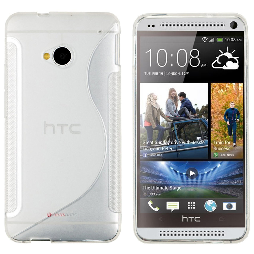 s line flexi case htc one m7 clear frost