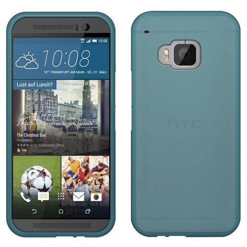 Flexi Gel Smoke Case for HTC One M9 - Blue (Two-Tone)