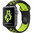 Sport Plus Silicone Band Strap for Apple Watch 42mm / 44mm / 45mm / Ultra 49mm - Black (Yellow)