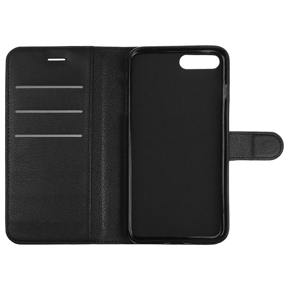 Leather Wallet Case - Apple iPhone 8 Plus / 7 Plus (Black)