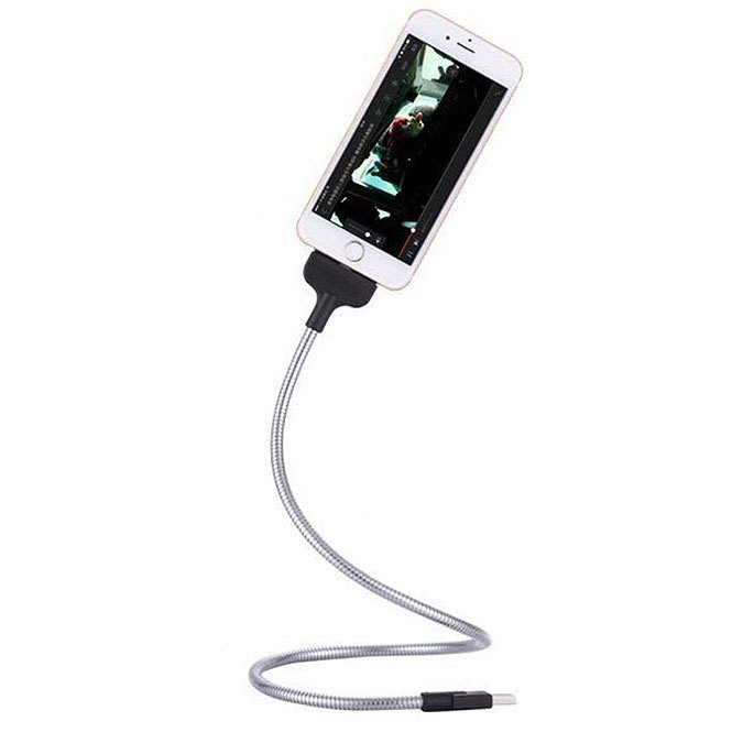 flexible heavy duty metal lightning charging cable for iphone