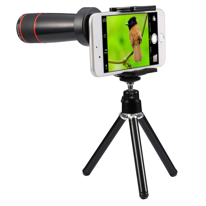12X Optical Telescope Camera Lens & Tripod for Phones