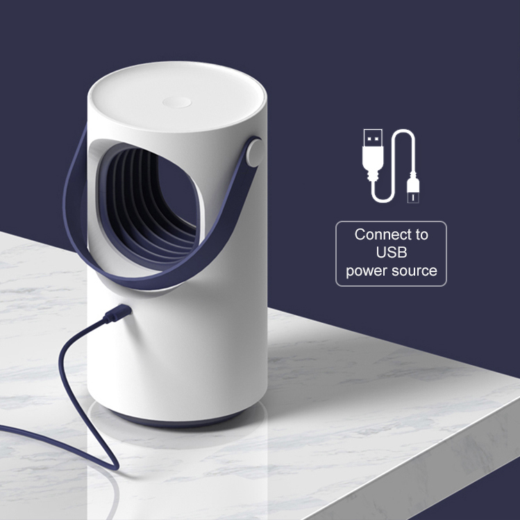 Baseus Purple Vortex LED & Silent USB Mosquito Killer Lamp - White