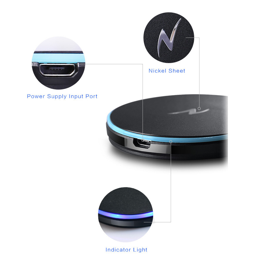 Qi Wireless Charger Car Air Vents Clamp Magnetic Stand