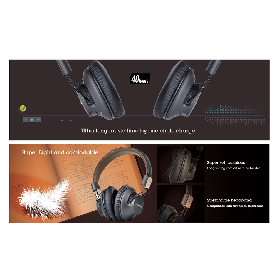 Avantree Audition Pro Low Latency Bluetooth 4.1 Headphones (aptX)