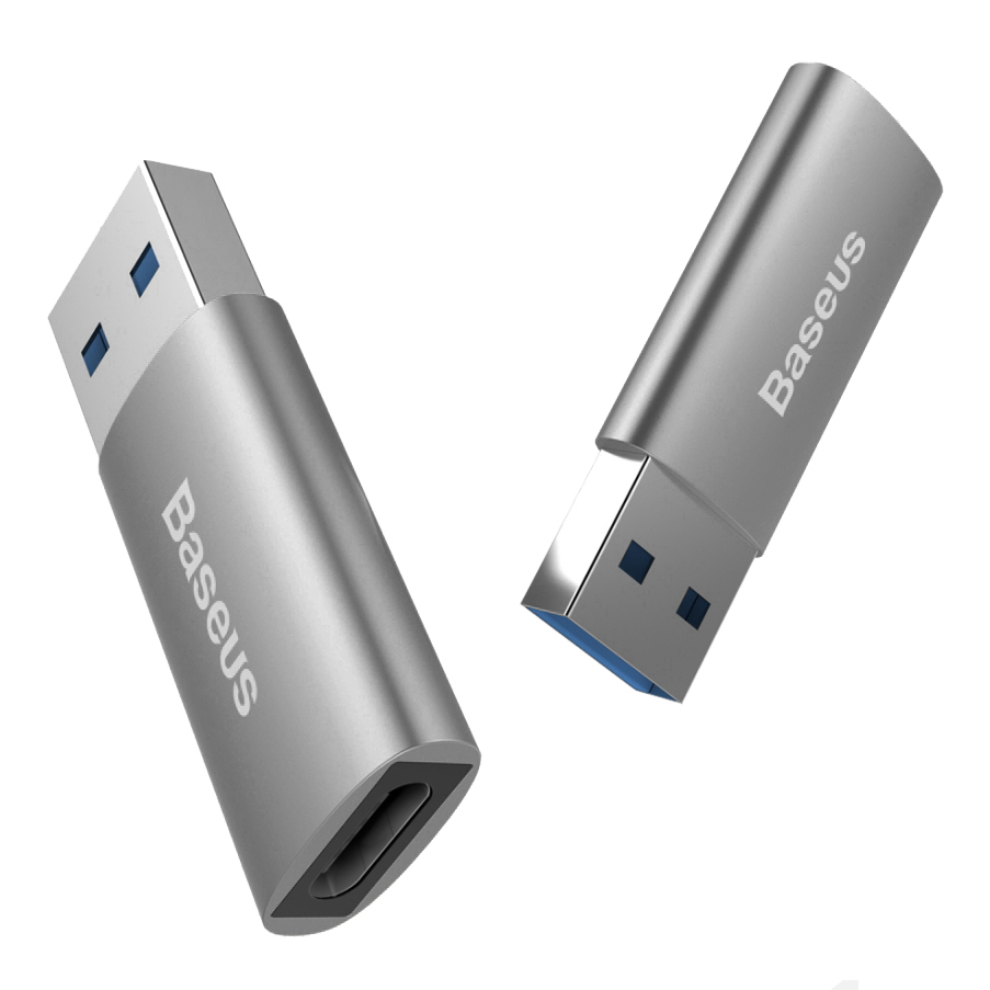 Baseus USB TypeC to USB 3.0 Adapter (Female to Male) Silver Baseus USB TypeC to USB 3.0 Adapter (Female to Male) Silver