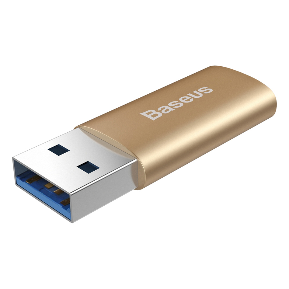 Baseus USB Type-C to USB 3.0 Adapter (Female to Male) - Gold