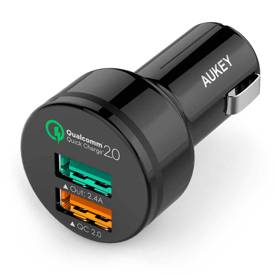 Aukey CCT1 (30W) 2Port USB Car Charger (Quick Charge 2.0)