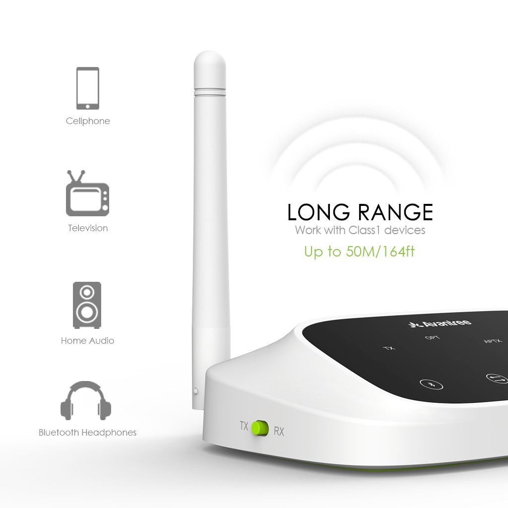 Avantree Oasis Long Range Bluetooth Transmitter Receiver