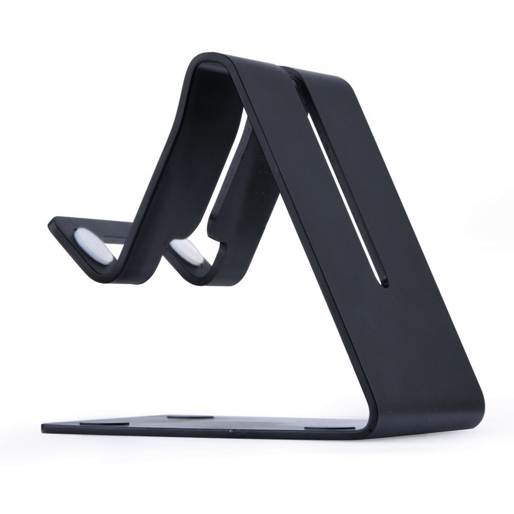 Aluminium Desk Stand For Phones Small Tablets Black Aluminium Desk Stand For Mobile Phones Small Tablets Black
