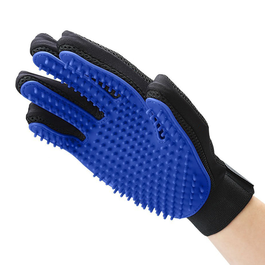 Five Finger Pet Grooming Brush Glove for Dogs & Cats