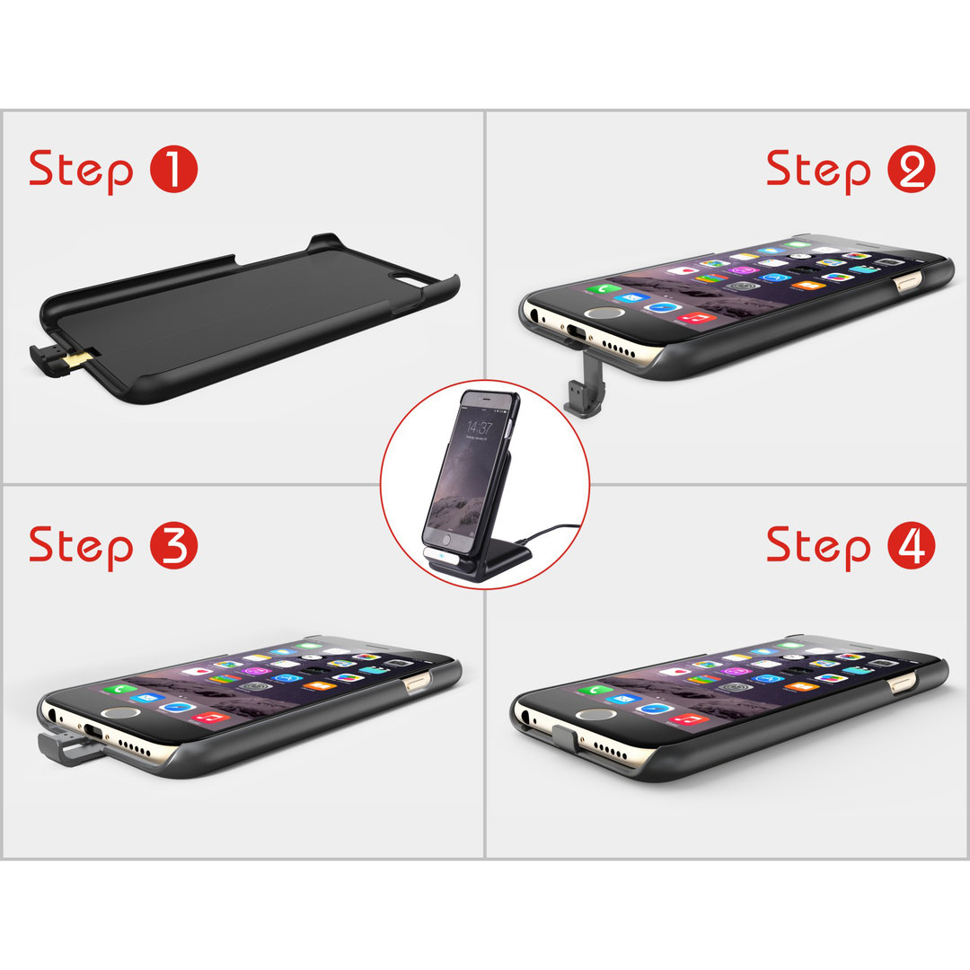 Qi Wireless Charging Case Apple iPhone 6s (Black)