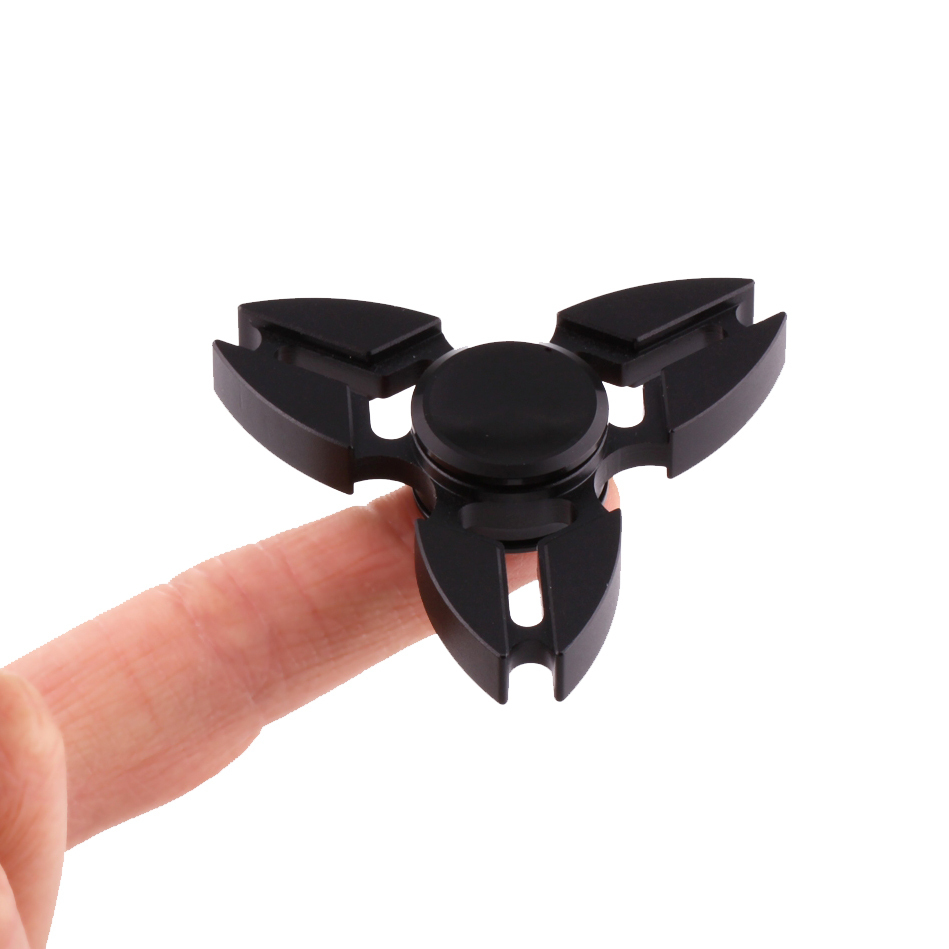 aluminium 3 leaves crab fidget spinner metallic black aluminium 3 leaves crab fidget spinner metallic black