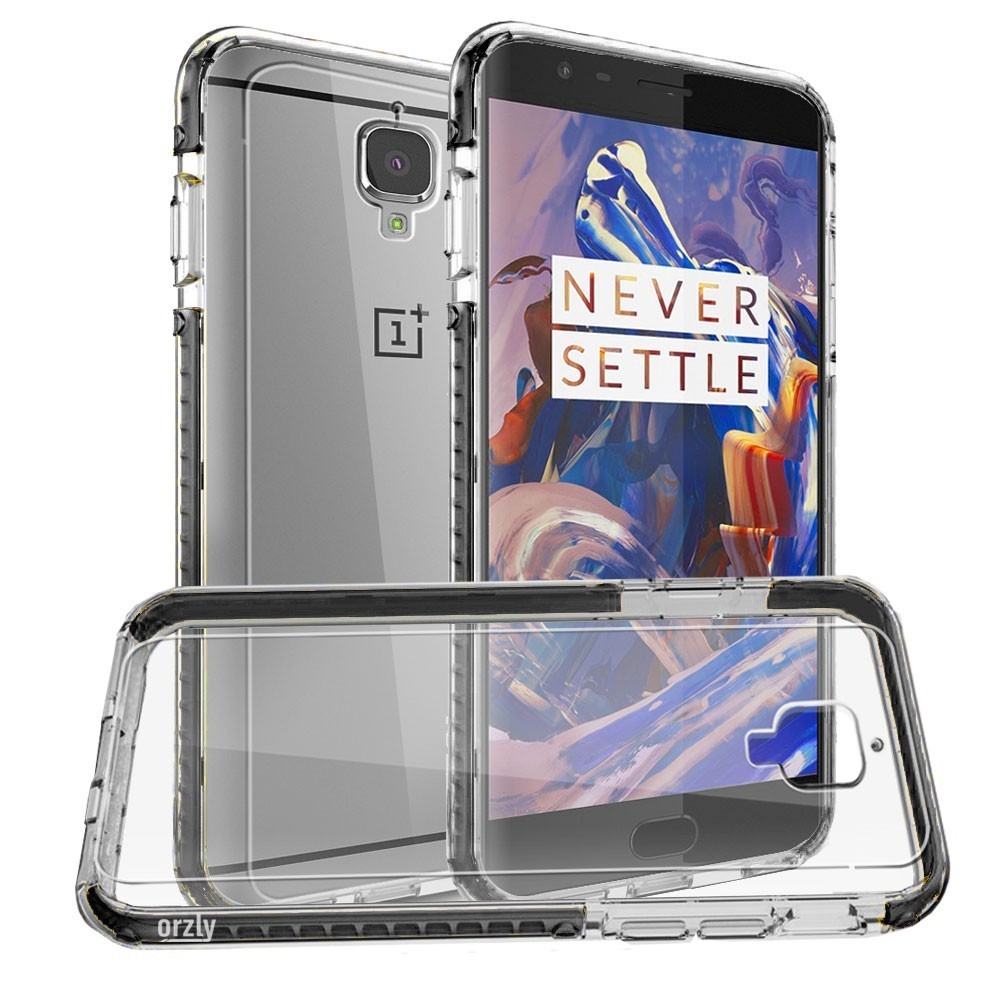 Orzly Fusion Frame Bumper Case - OnePlus 3 / 3T (Black)