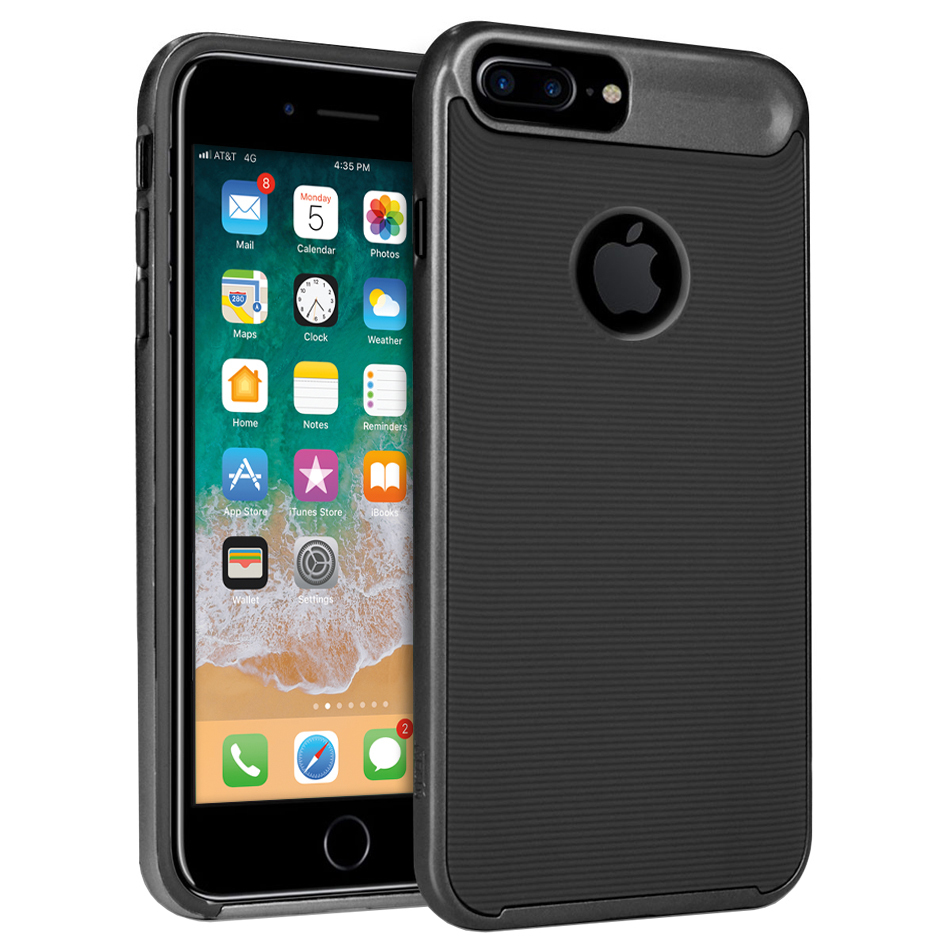 Orzly AirFrame Bumper Case iPhone 8 Plus / 7 Plus (Black)