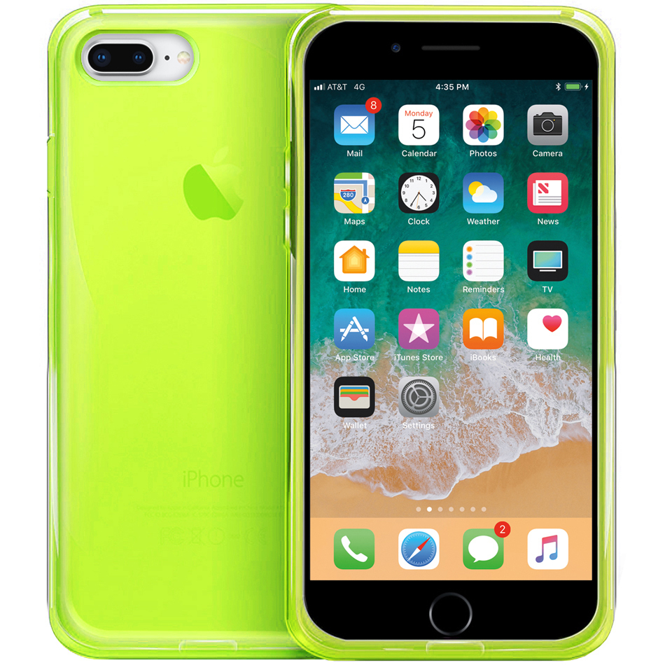 Orzly Flexi Case Apple iPhone 8 Plus / 7 Plus (Fluro Green)