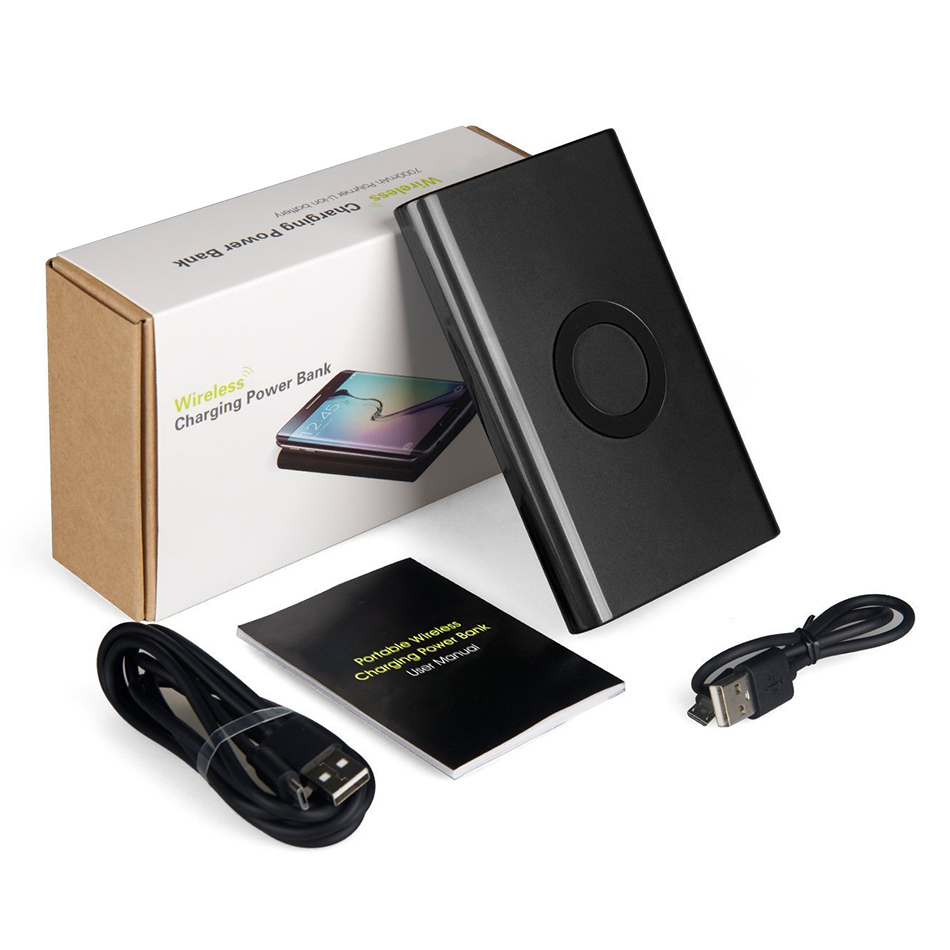 7000mAh Qi Fast Wireless Charging Power Bank (Black)