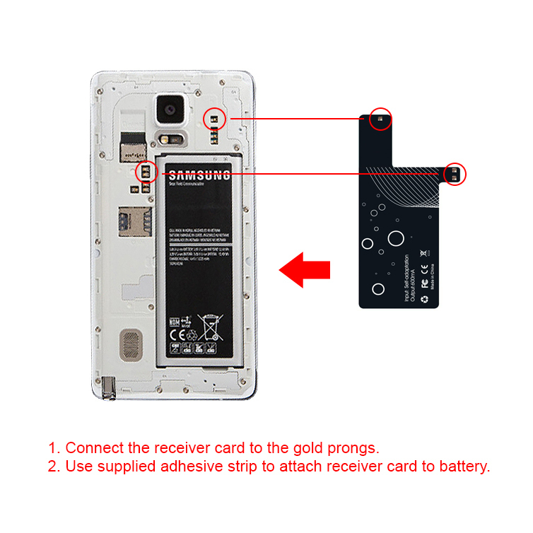 Qi Wireless Charging Receiver Card - Samsung Galaxy Note 4