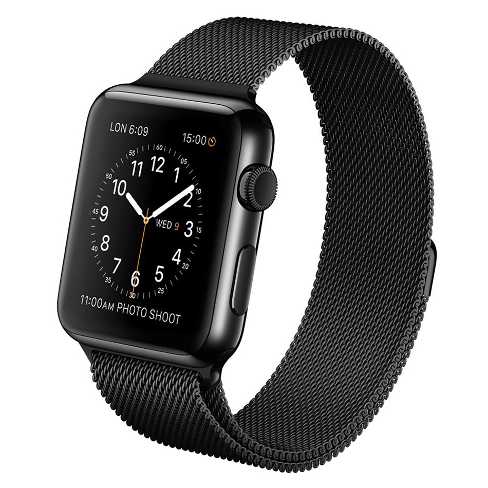 Black Milanese Loop Stainless Steel Band - Apple Watch 38 / 40mm Apple Watch Milanese Loop Stainless Steel