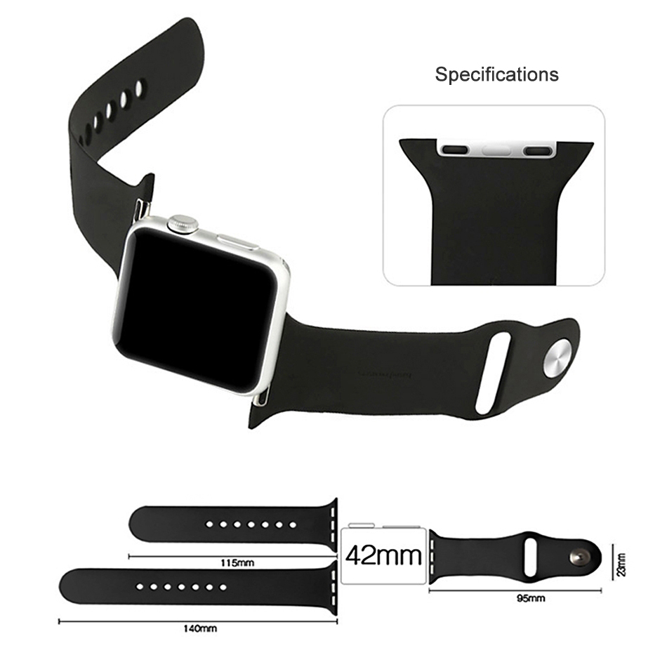 Grey Sport Band Pin & Tuck Closure - Apple Watch 42 / 44mm