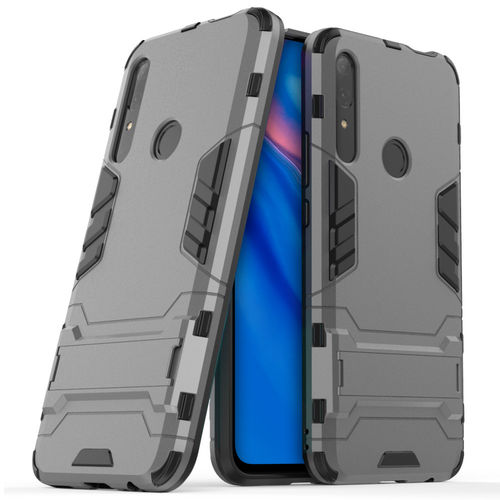 Slim Armour Tough Shockproof Case & Stand for Huawei Y9 Prime (2019) - Grey
