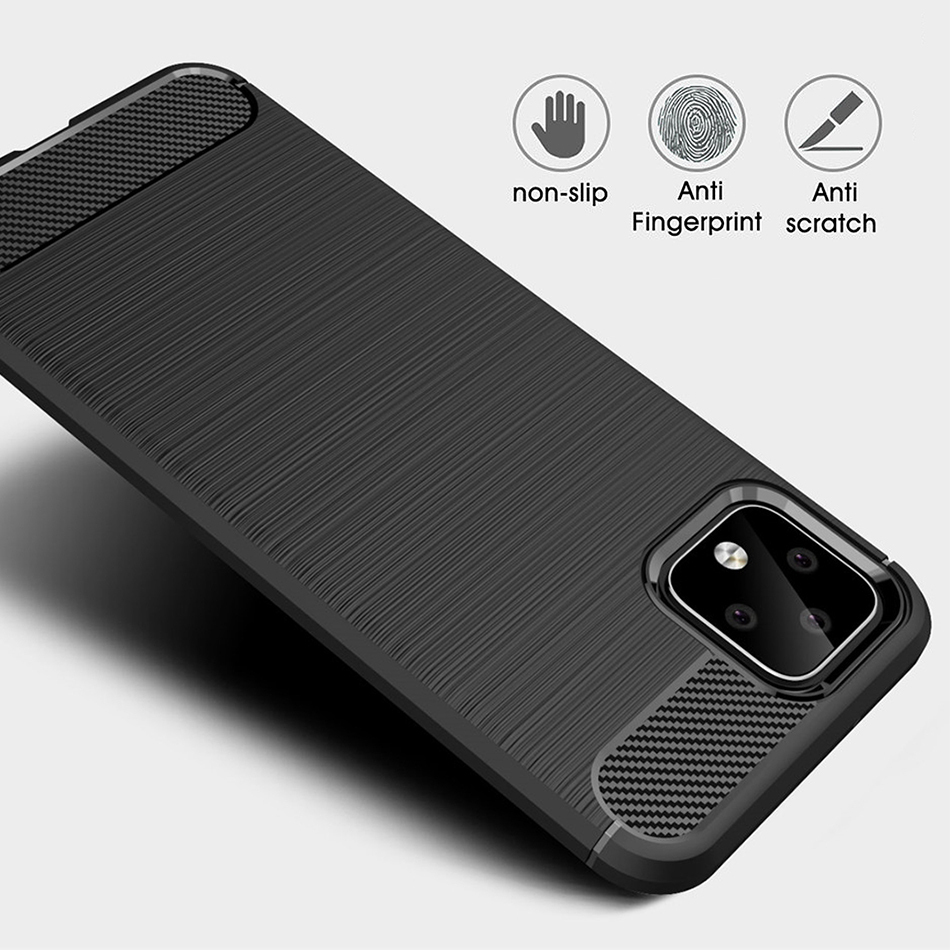 Flexi Slim Carbon Fibre Case for Google Pixel 4 - Brushed Black