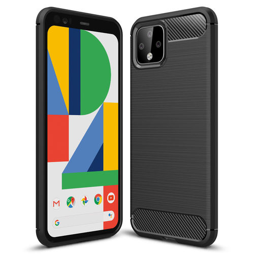 Flexi Slim Carbon Fibre Case for Google Pixel 4 - Brushed Black