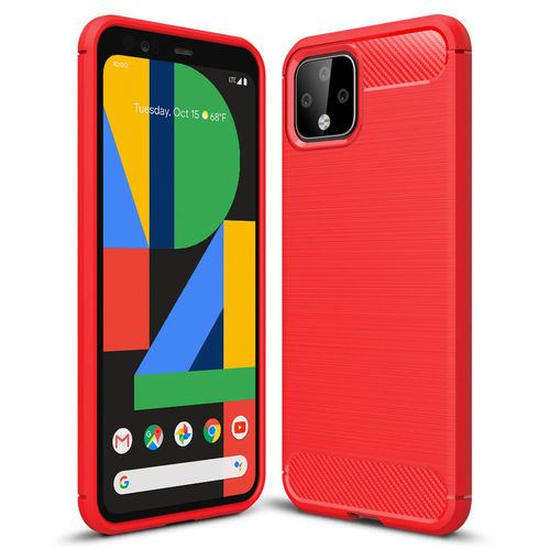 Flexi Slim Carbon Fibre Case for Google Pixel 4 XL - Brushed Red