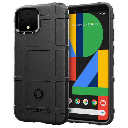 Anti-Shock Grid Texture Shockproof Case for Google Pixel 4 XL - Black