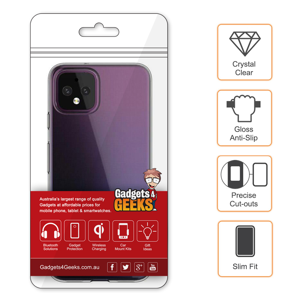 x level flexi gel case for google pixel 4 xl clear